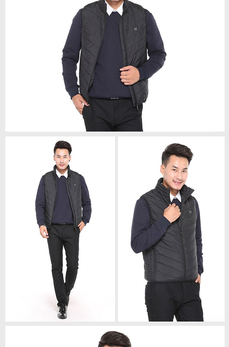 Infrared Electric Heating Vest With Up to 17 Heating Zones | Sizes Up to 6XL