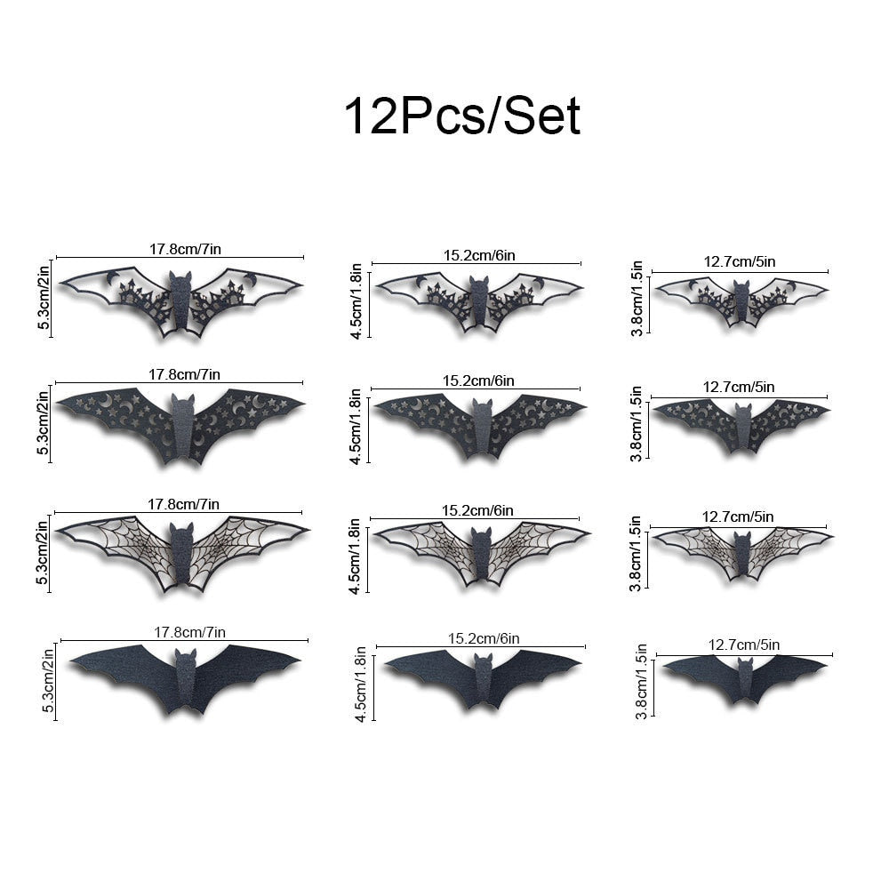 Mini 3D Bat Wall Stickers | PVC or Paper | Halloween Decoration