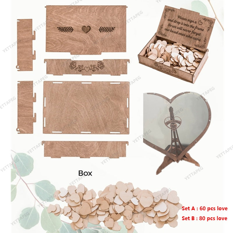 Wedding Guest Book Alternative - Sweet Heart Drop box
