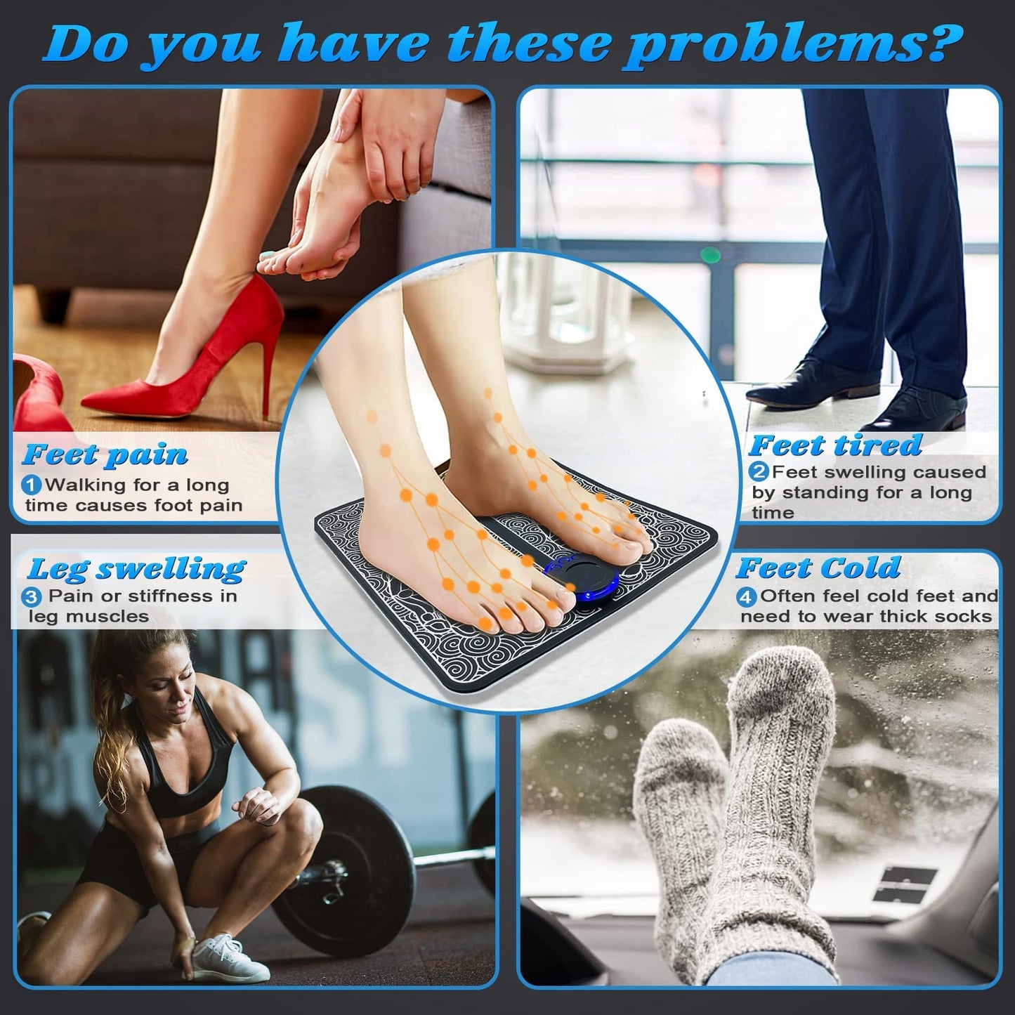 EMS Foot Massaging Mat | For Foot Pain and Neuropathy