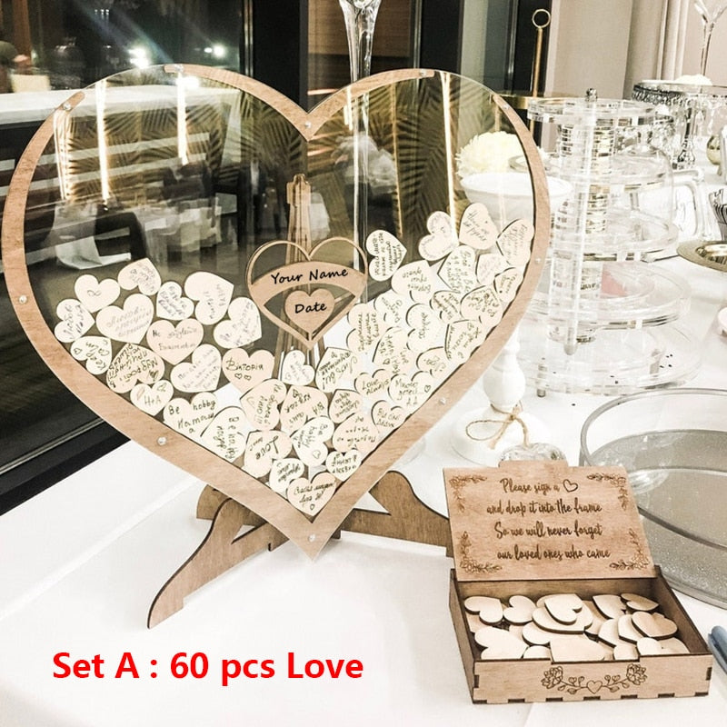Wedding Guest Book Alternative - Sweet Heart Drop box