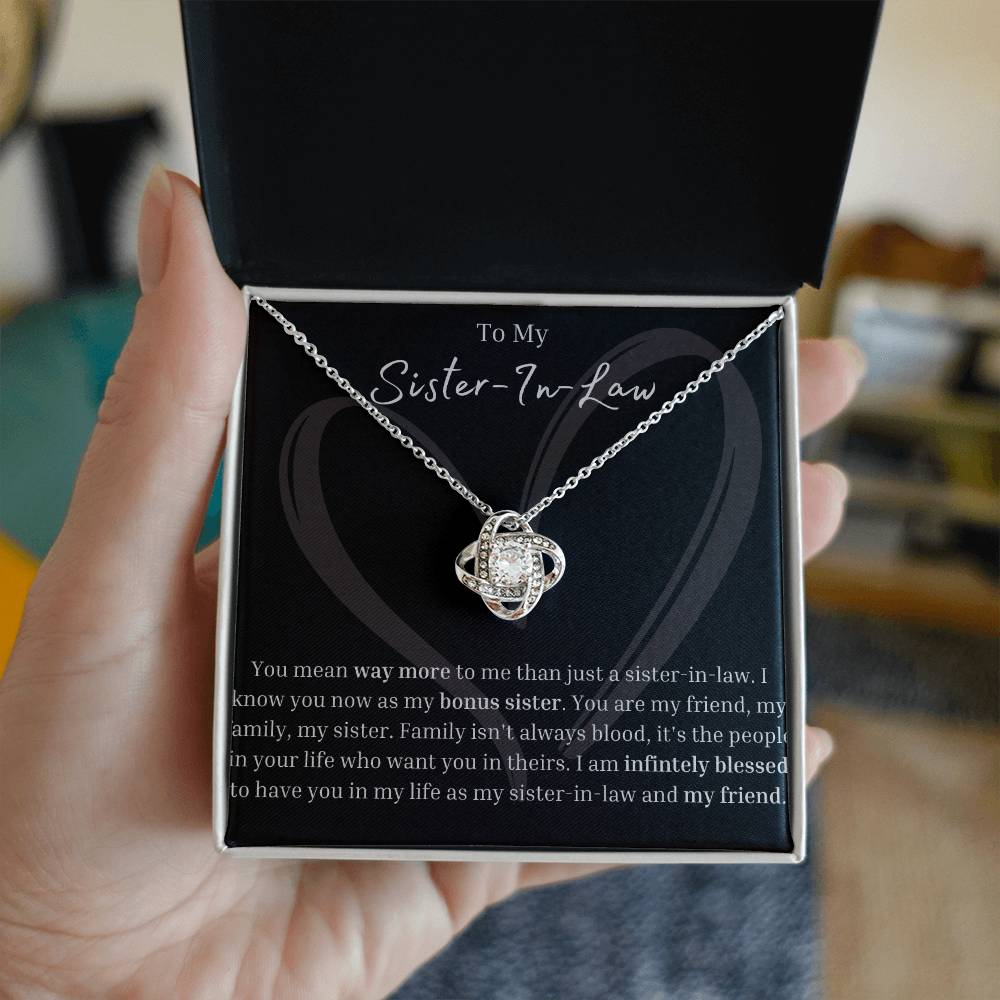 Sister-In-Law | Bonus Sister | Wedding | Love Knot Necklace | BUY 3, GET 1 FREE