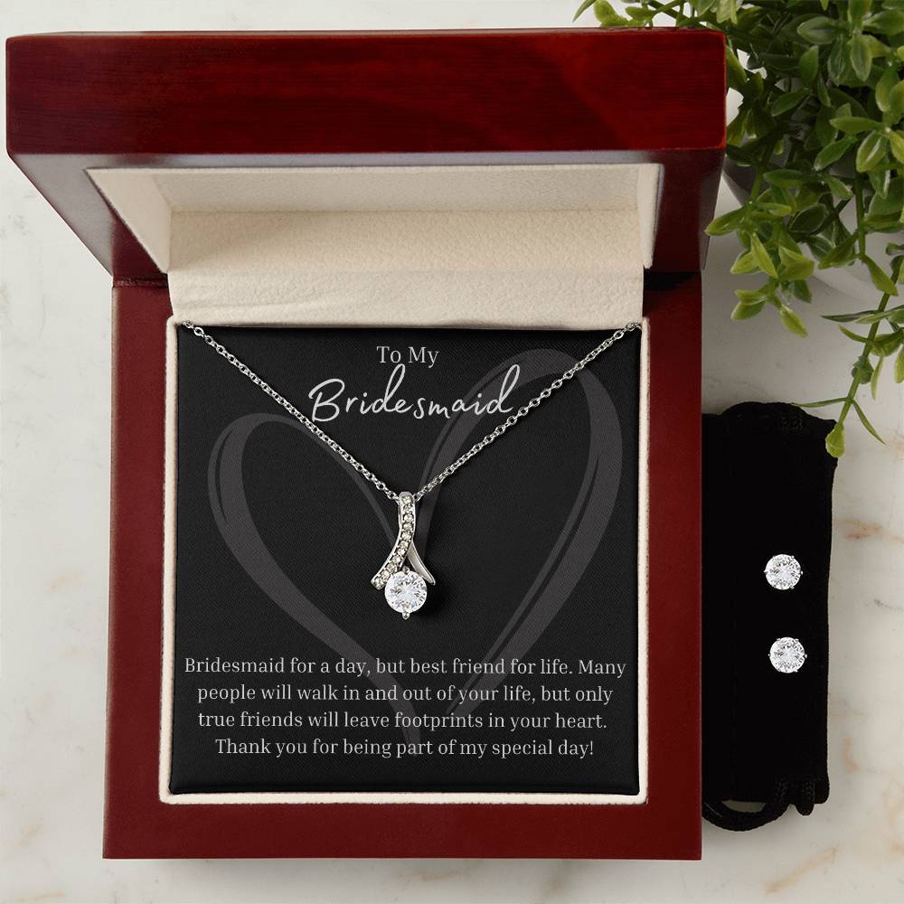 Bridesmaid | Wedding Jewelry | Alluring Beauty Necklace and Earrings Set | BUY 3, GET 1 FREE