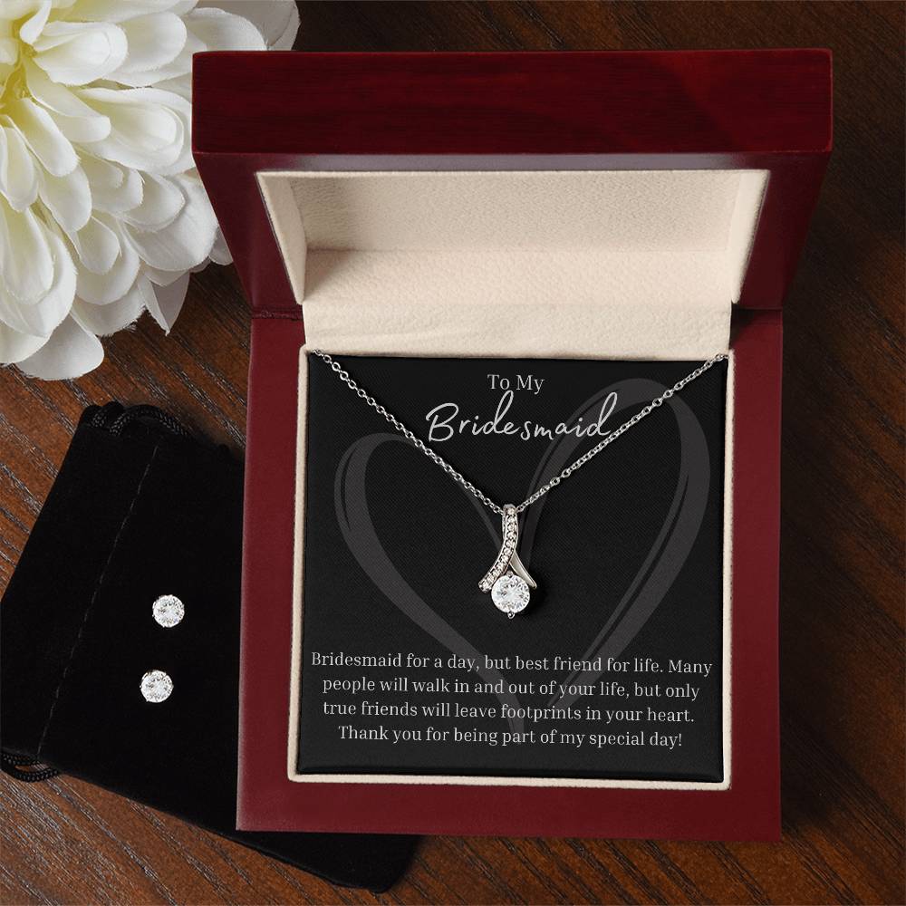 Bridesmaid | Wedding Jewelry | Alluring Beauty Necklace and Earrings Set | BUY 3, GET 1 FREE