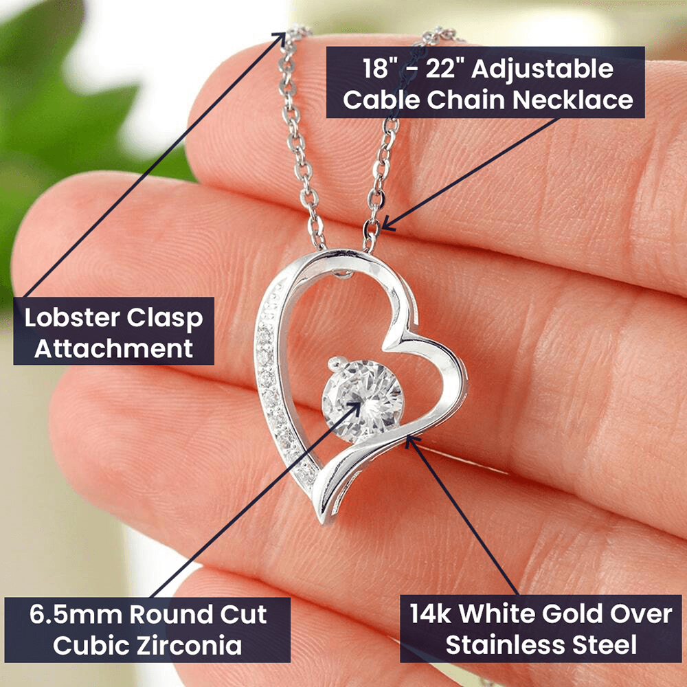 To Beautiful Daughter | From Father or Dad | Heart Necklace