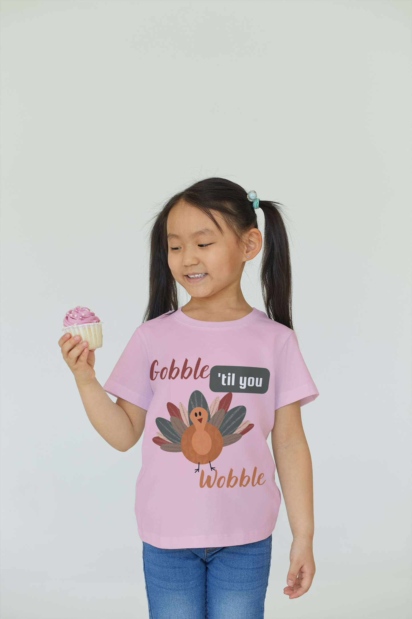 Gobble Til You Wobble Thanksgiving Toddler Jersey T-Shirt