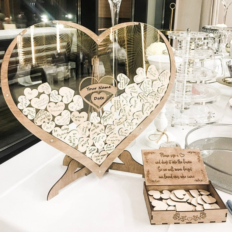 Wedding Guest Book Alternative - Sweet Heart Drop box