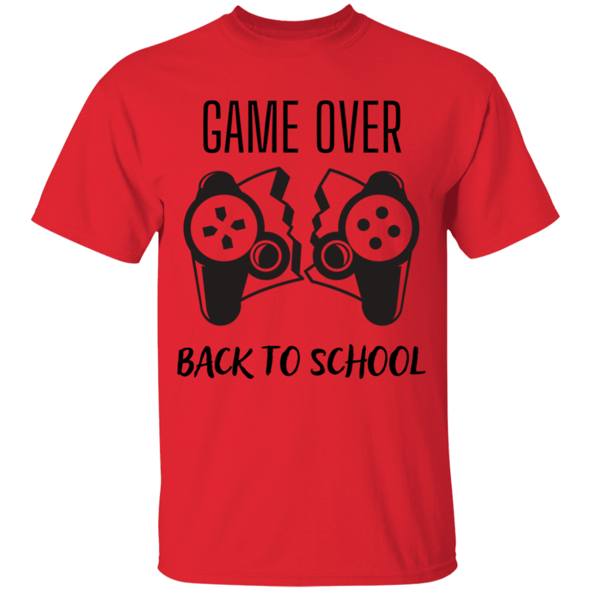 Game Over, Back To School 100% Cotton T-Shirt