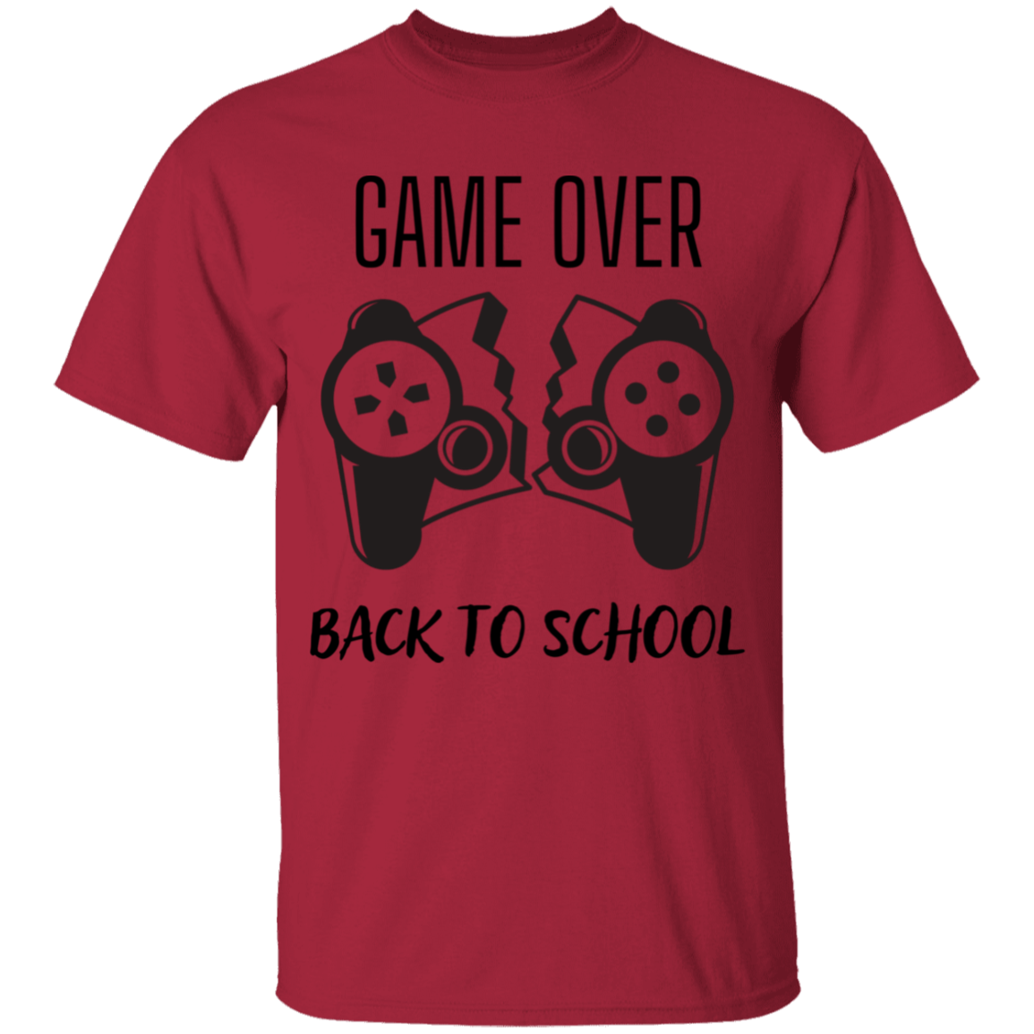 Game Over, Back To School 100% Cotton T-Shirt