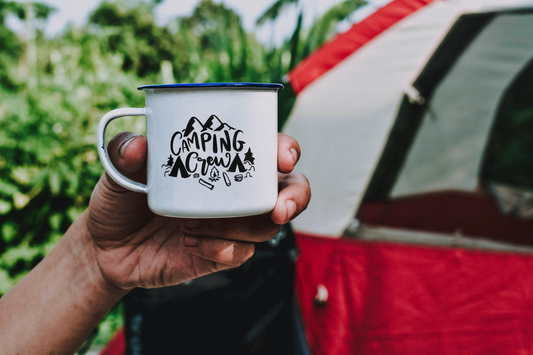 "Camping Crew" Enamel Camping Mug