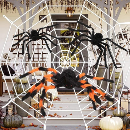 Giant Black Spider Haunted Decor | Halloween Decoration | Indoor or Outdoor