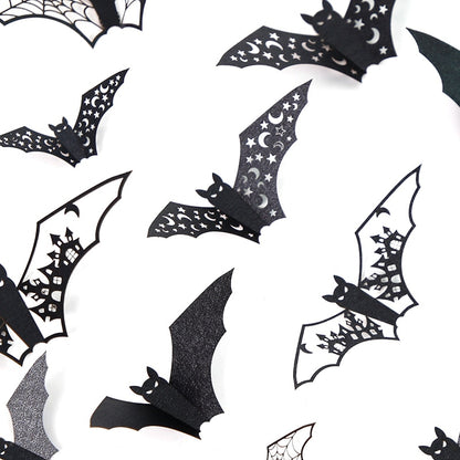 Mini 3D Bat Wall Stickers | PVC or Paper | Halloween Decoration