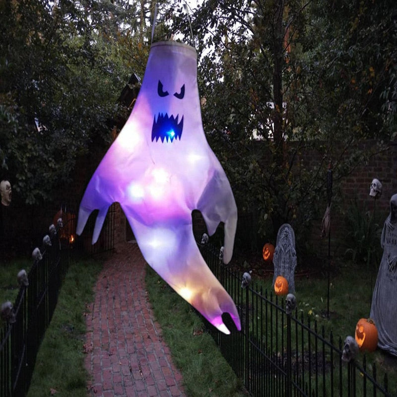 LED Hanging Ghost Light | Halloween Decoration | Indoor or Outdoor