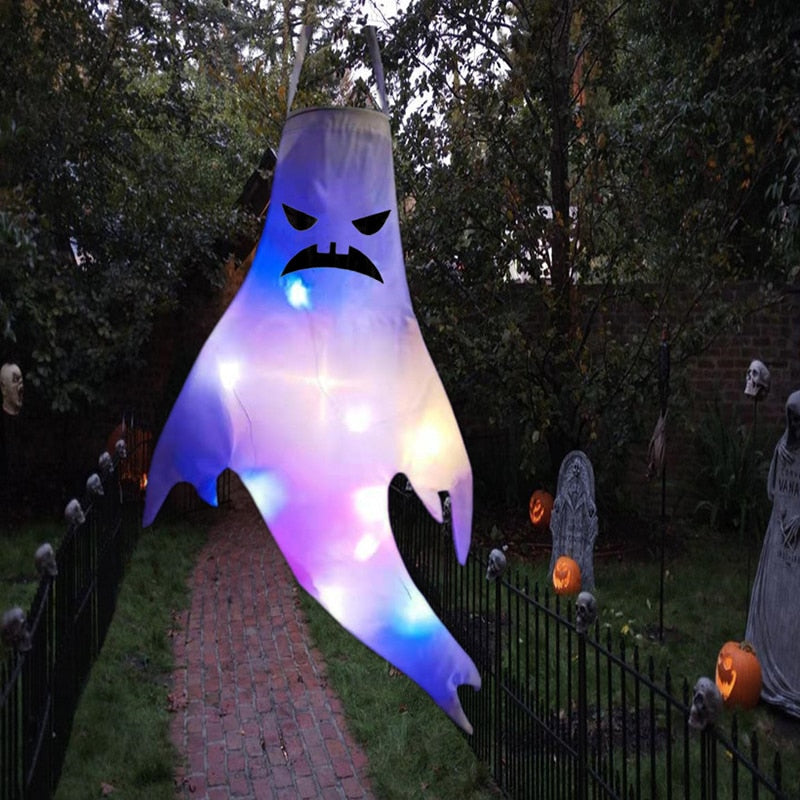 LED Hanging Ghost Light | Halloween Decoration | Indoor or Outdoor